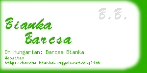 bianka barcsa business card